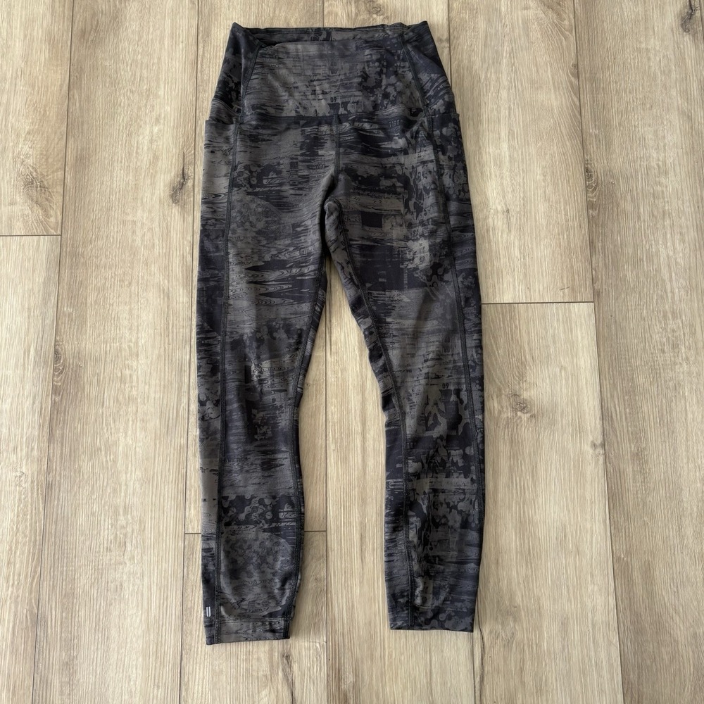 Nobull‎ Women's Size Small High Rise Legging Gray Black Camouflage Pockets